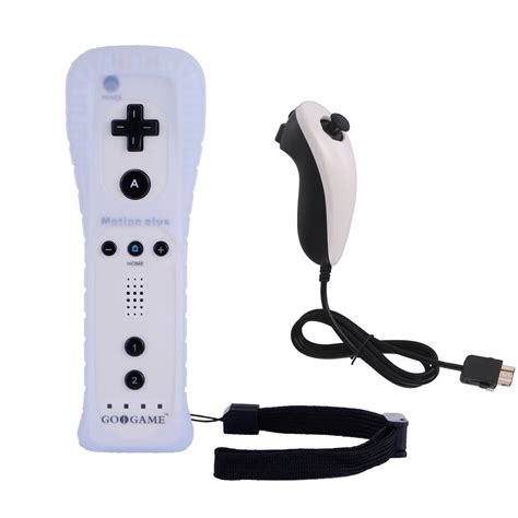 Luxmo 2in1 Built In Motion Plus Remote Controller Nunchuck Set Fo Wii