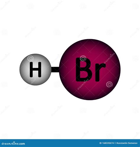 Hydrogen Bromide Molecule Icon Stock Illustration Illustration Of