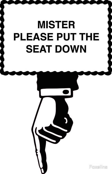 Put The Seat Down Sign Sticker By Foxelina In 2021 Sticker Sign
