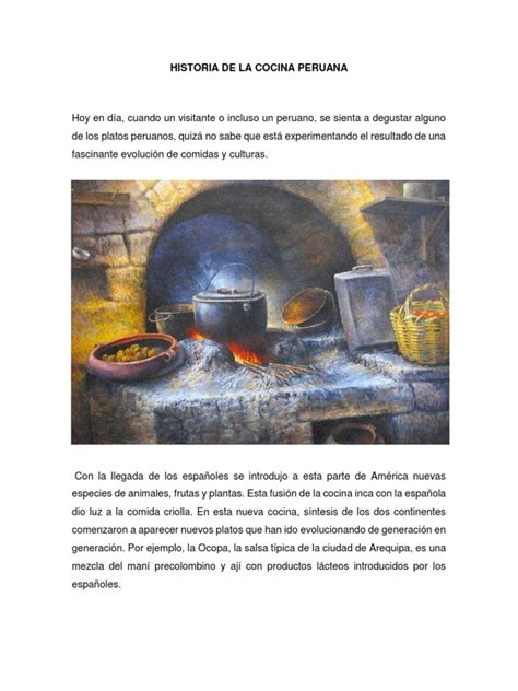 Historia De La Cocina Peruana Preparación De Comida Y Bebida Comida