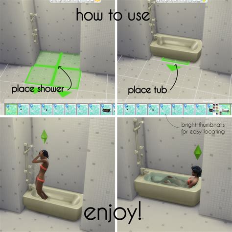 Sims 4 Shower Bathtub Cc