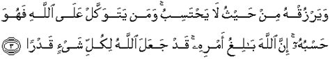 So when they (the wives that you have divorced) have reached their waiting time, then. QS 65 : 3 Quran Surat At Talaq Ayat 3 Terjemah Bahasa ...