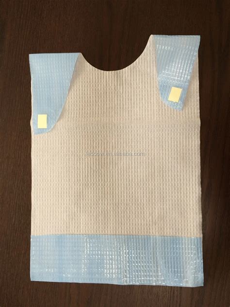 Nursing Home Waterproof Disposable Adult Paper Bib For Disabled Patient