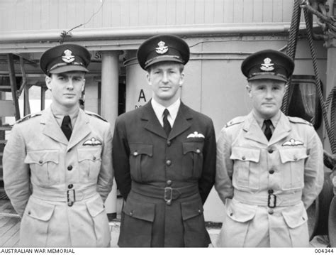 Group Portrait Of Three Raaf Officers The First Raaf Members To