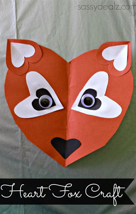 Paper Heart Fox Craft For Kids Crafty Morning