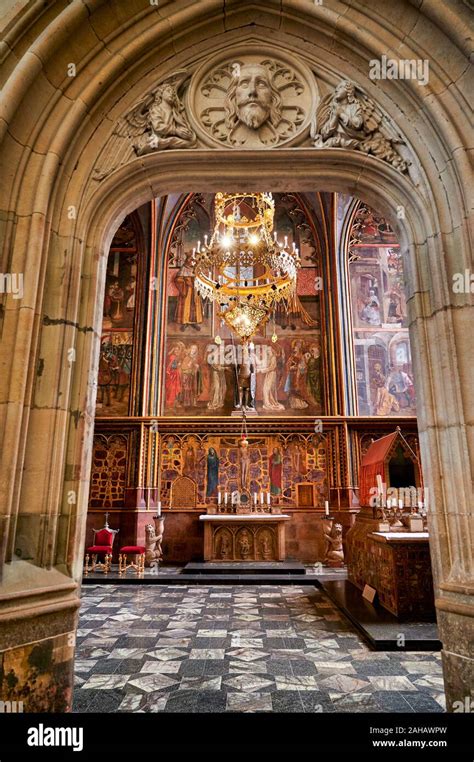 Prague Czech Republic St Wenceslas Chapel In St Vitus Cathedral