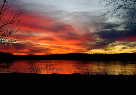 Sunset Over Frozen Lake By Muffet1 On Deviantart
