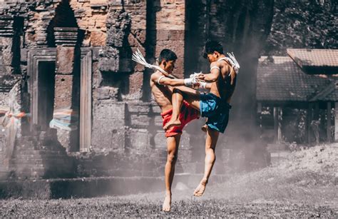 premium photo martial arts of muay thai thai boxing muay thai