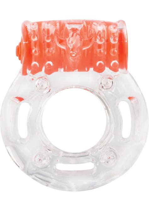 Color Pop Quickie Screaming O Plus Vibrating Ring Silicone Cockring Orange Feel The Vibration