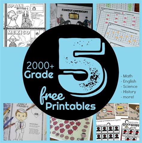 5th Grade Printable Learning Binder Science And Math Binder Ela And
