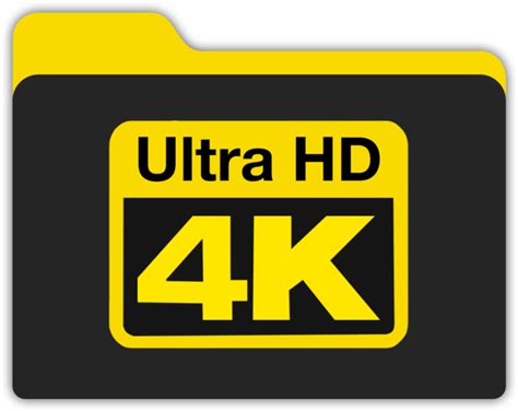 4k Video Logo Png 4k Uhd Folder Icon Clipart Large Size Png Image