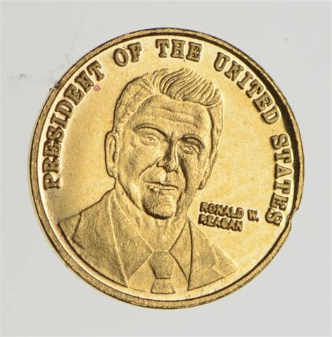Ronald Reagan 24 Karat Gold Tiny Medal Property Room