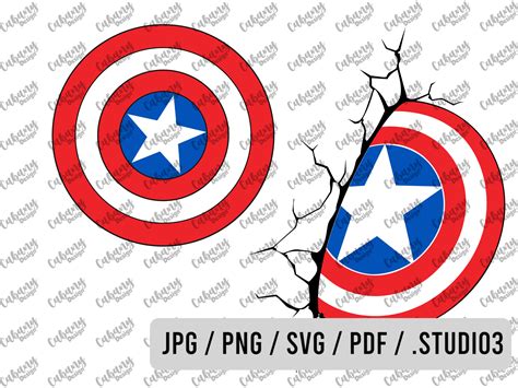 Captain America Shield Svg Captain America Shield Logo Svg Etsy