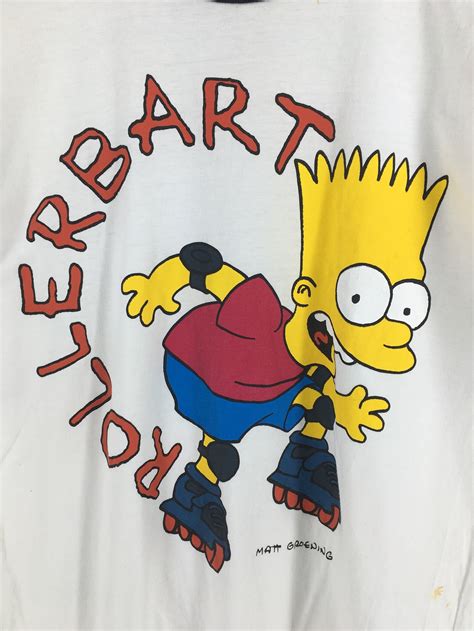 Vintage Bart Simpson Cartoon T Camicia Large 90s The Etsy