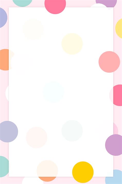 Pastel Polka Dot Frame In Cute Free Photo Rawpixel