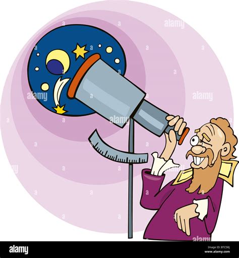 Illustration Of Galileo The Astronomer Stock Photo Alamy