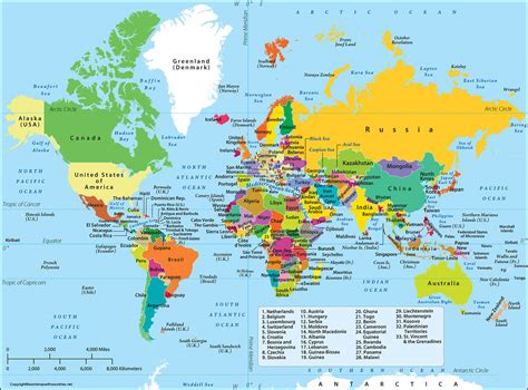 World Map With Continents And Countries Name Labeled World Map With Countries