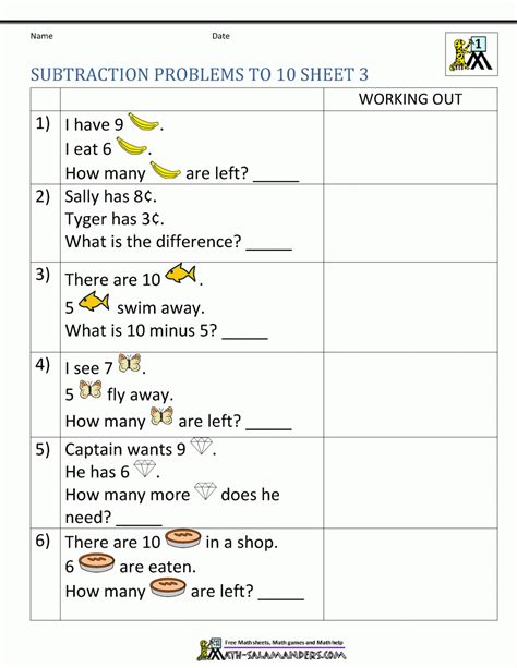 Free Printable 1st Grade Math Word Problems Free Printable