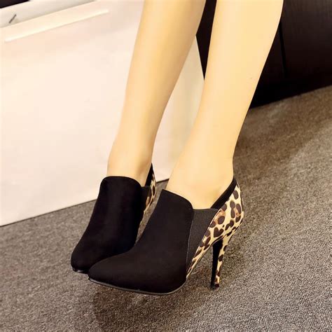 2016 New Sexy Springautumn Leopard Party High Heels Fashion Pointed