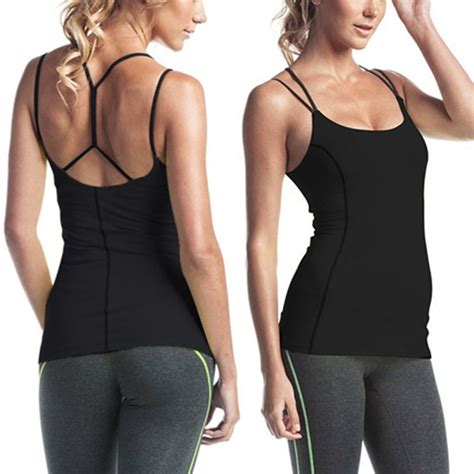 Sexy Women Yoga Fitness Sports Backless Tops Shirts Tank Sleeveless Workout Vest Ebay