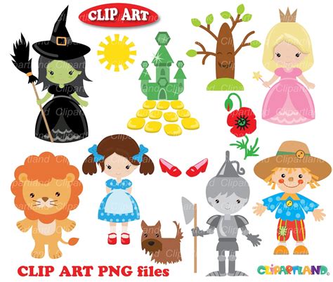 Instant Download Wizard Oz Clip Art Personal And Commercial Use Cw3