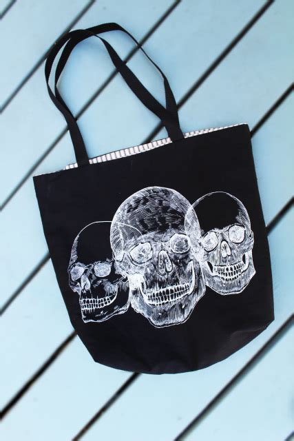 Skulls Handmade Tote Bag