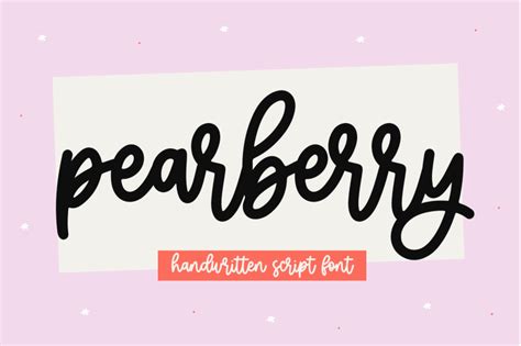 Pearberry Cute Handwritten Script Font By Ka Designs Thehungryjpeg