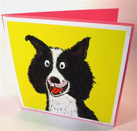 Border Collie Greeting Card Featuring Signed Limited Edition Print