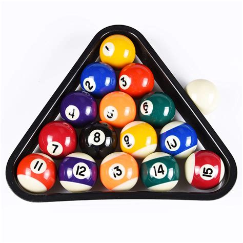 Mini Pool Ball Set With Triangle Rack The Billiards Guy