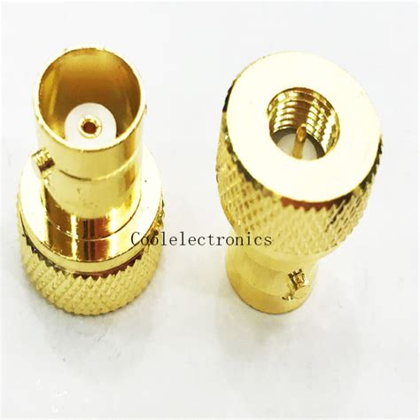 Pcs Gold Bnc Female Jack To Sma Male Female Straight Rf Coax Adapter