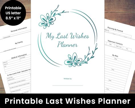 Letter Of Final Wishes Template