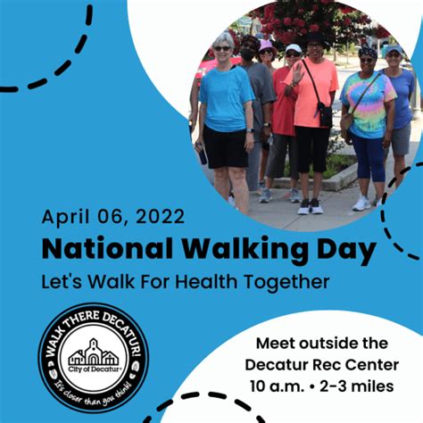 Celebrate National Walking Day Decatur Parks And Recreation Department