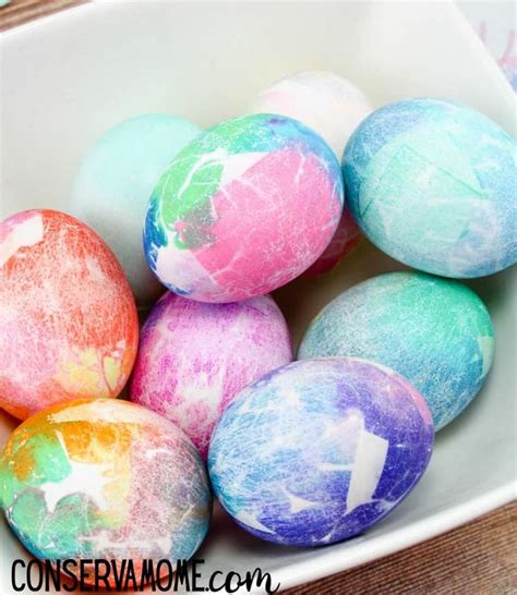 Tissue Paper Dyed Easter Eggs In 2020 Easter Eggs Easter Egg Dye