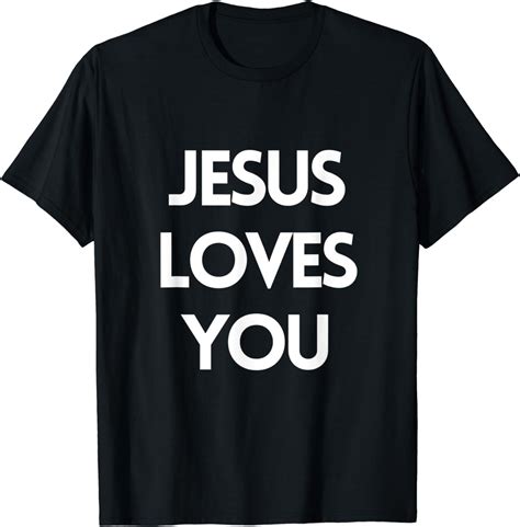 jesus loves you religious t shirt uk fashion
