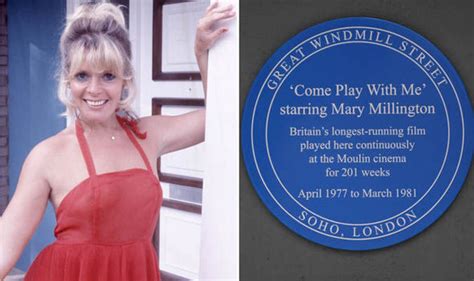 A blue plaque for a blue lady Risqué film star Mary Millington