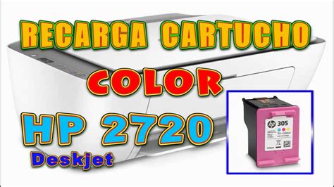 COMO RECARGAR CARTUCHO COLOR HP 2720 MODELO 305 305XL YouTube