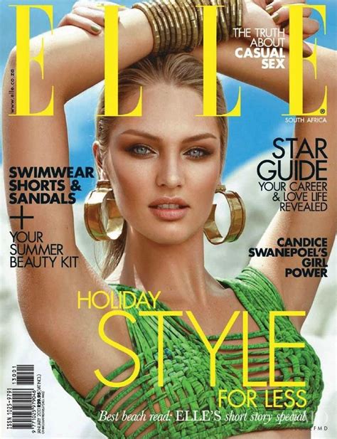 Cover Of Elle South Africa With Candice Swanepoel January 2013 Id