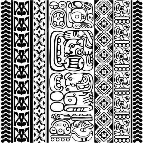 Mayan Glyphs And Ornaments Stock Vector Image By ©sateda 96226924
