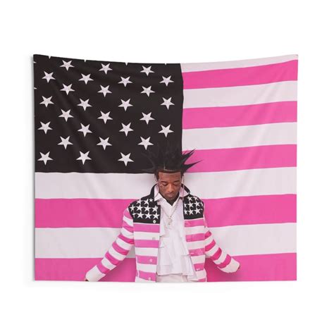 Lil Uzi Vert Pink Tape Tapestry American Flag Wall Decor Etsy Uk