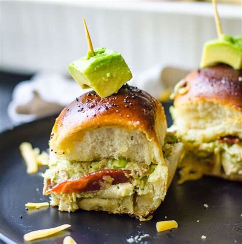 Easy Hawaiian Roll Turkey Sliders With Bacon Food Above Gold