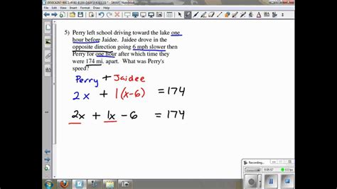 K with a vertical asymptote at x. Distance Rate Time Word Problems Kuta Software Infinite Algebra 2 GHCHS problems 1, 5, and 9 ...