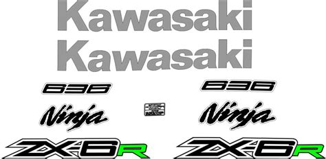 Kawasaki Zx 6r 2015 2 Color Stickers Set Mxgone Best Moto Decals
