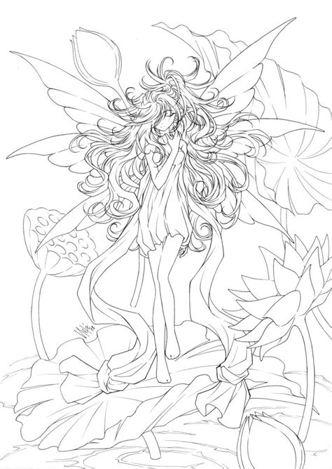 13 Pics Of Cute Anime Fairies Coloring Pages - Anime Fairy