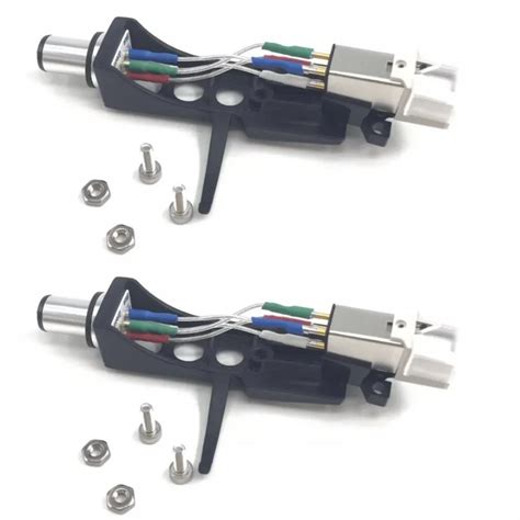 2sets Magnetic Cartridge Stylus With Turntable Headshell 4 Pin Contacts