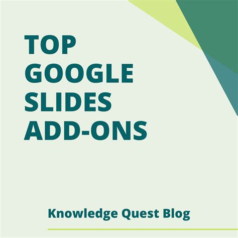 Enter a keyword or keyword phrase in the search engine. Top Google Slide Add-Ons | Knowledge Quest