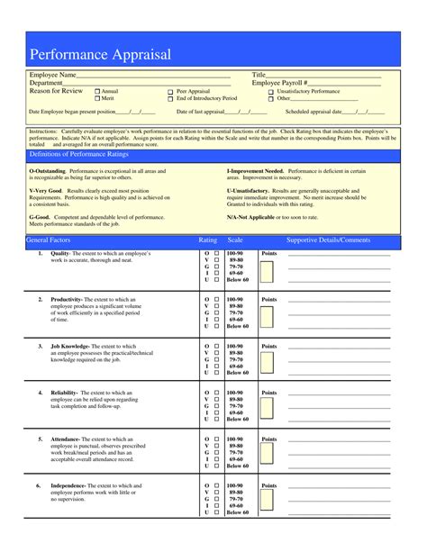 Performance Appraisal Form Fill Out Sign Online And Download Pdf
