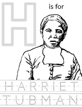 Harriet Tubman Coloring Sheet by Afrocentric Montessori | TpT