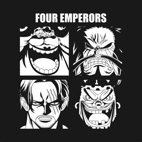 The Four Emperors By Ipinations Anime Tshirt Graphic Tshirt Design