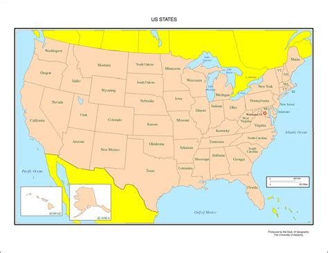 This map is a wonderful way to encourage you to paint and label all fifty states. US map | United States Labeled Map (With images) | United ...