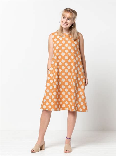Lena Shift Dress Sewing Pattern Multi Size Casual Patterns Style Arc